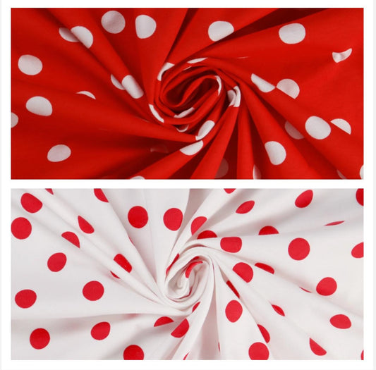 Polka Dot Lycra Spandex Fabric: 4-Way Stretch Dancewear Costume Fabric