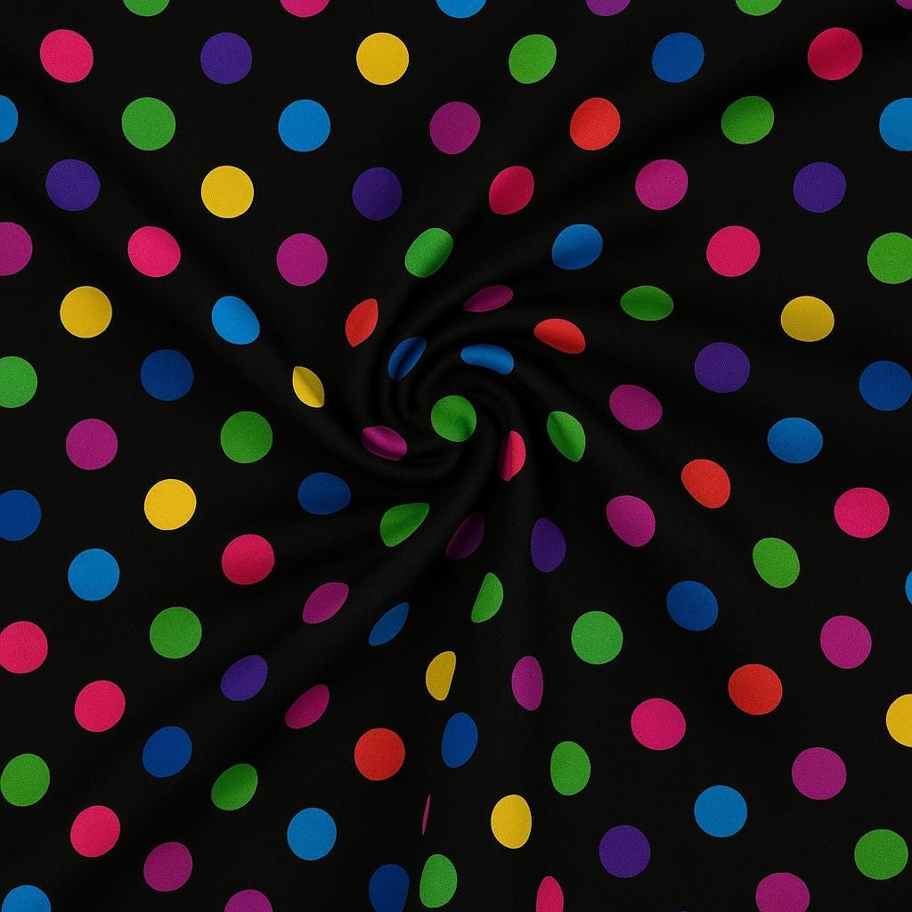 Polka Dot Lycra Spandex Fabric: 4-Way Stretch Dancewear Costume Fabric