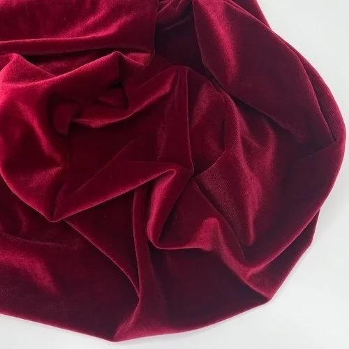 Stretch Velvet Fabric - Polyester Spandex Blend, Apparel & Costume Sewing, Sold by the Metre