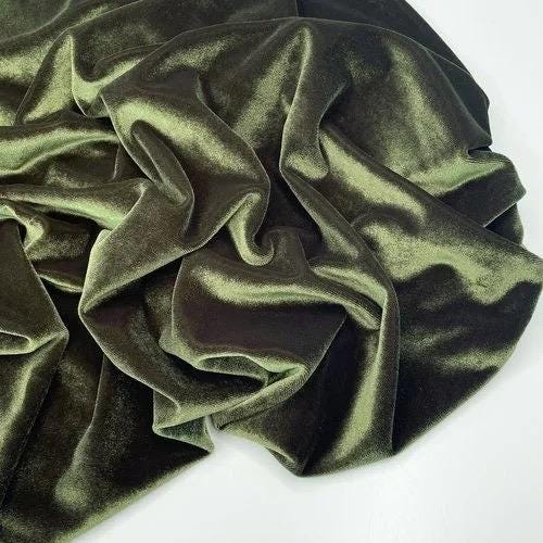 Stretch Velvet Fabric - Polyester Spandex Blend, Apparel & Costume Sewing, Sold by the Metre
