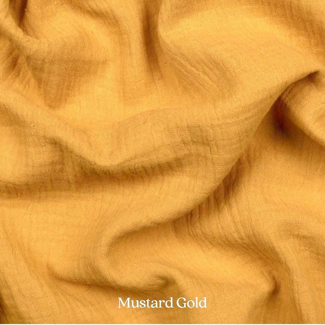 Organic Double Gauze Cotton Fabric: Lightweight, Soft, Breathable - 50" Wide