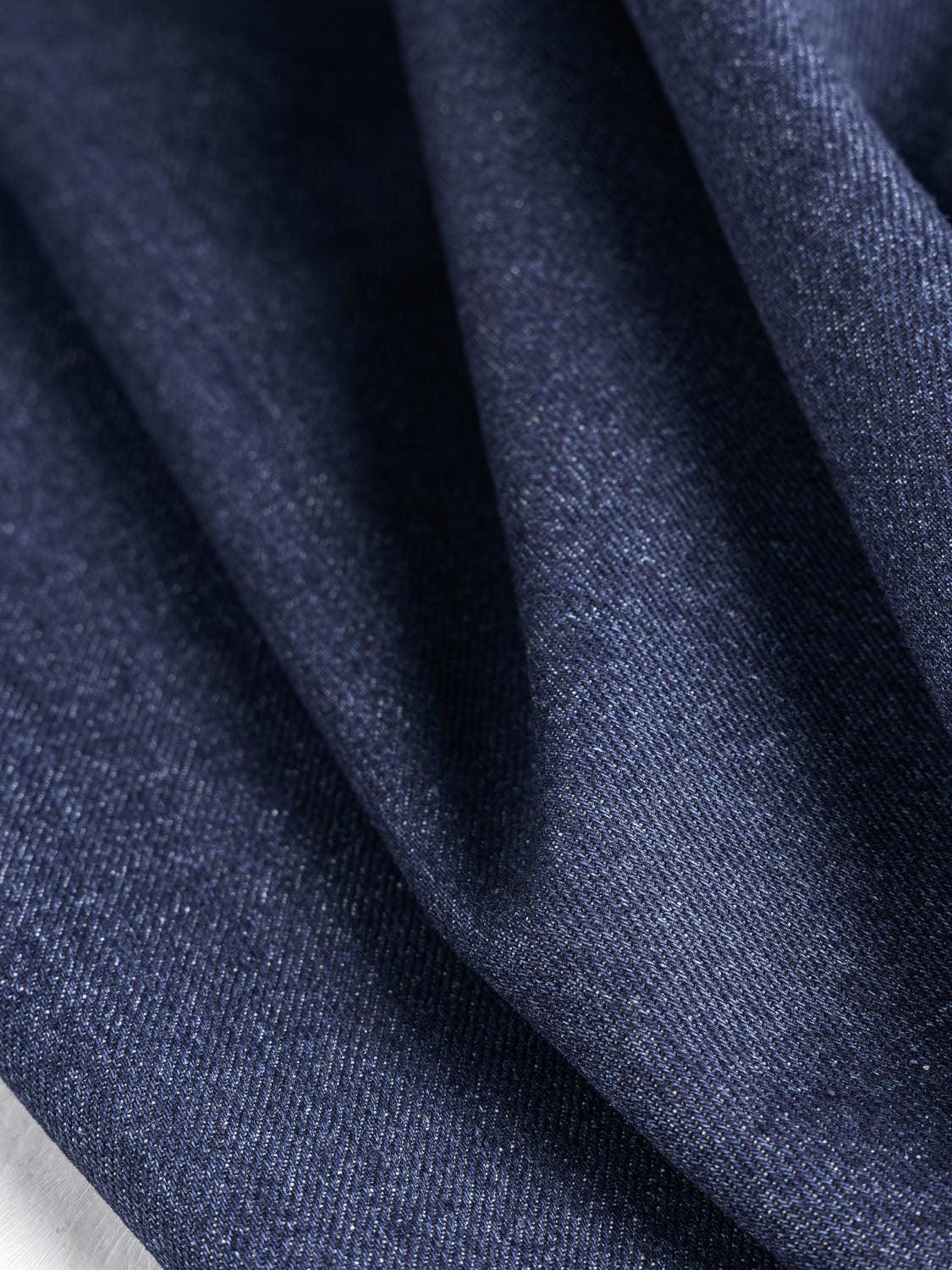 Heavyweight 14oz Denim Fabric | Black & Indigo Cotton, Wide Width