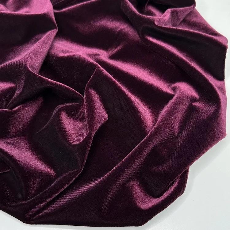 Stretch Velvet Fabric - Polyester Spandex Blend, Apparel & Costume Sewing, Sold by the Metre