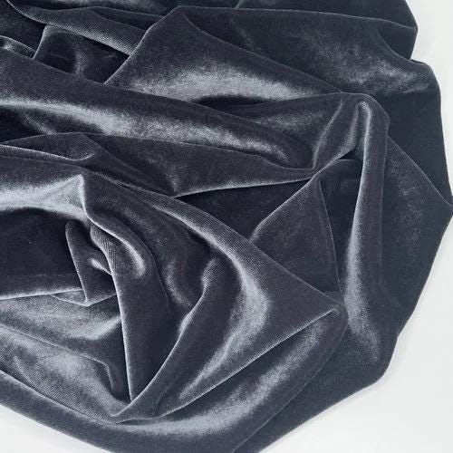 Stretch Velvet Fabric - Polyester Spandex Blend, Apparel & Costume Sewing, Sold by the Metre