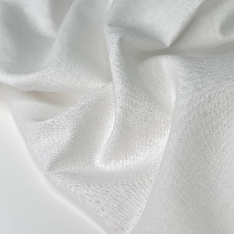 Amalfi Washed Linen Cotton Blend Fabric: Breathable Apparel Textile, 175 GSM Sustainable Weave