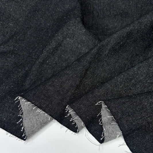 Heavyweight 14oz Denim Fabric | Black & Indigo Cotton, Wide Width