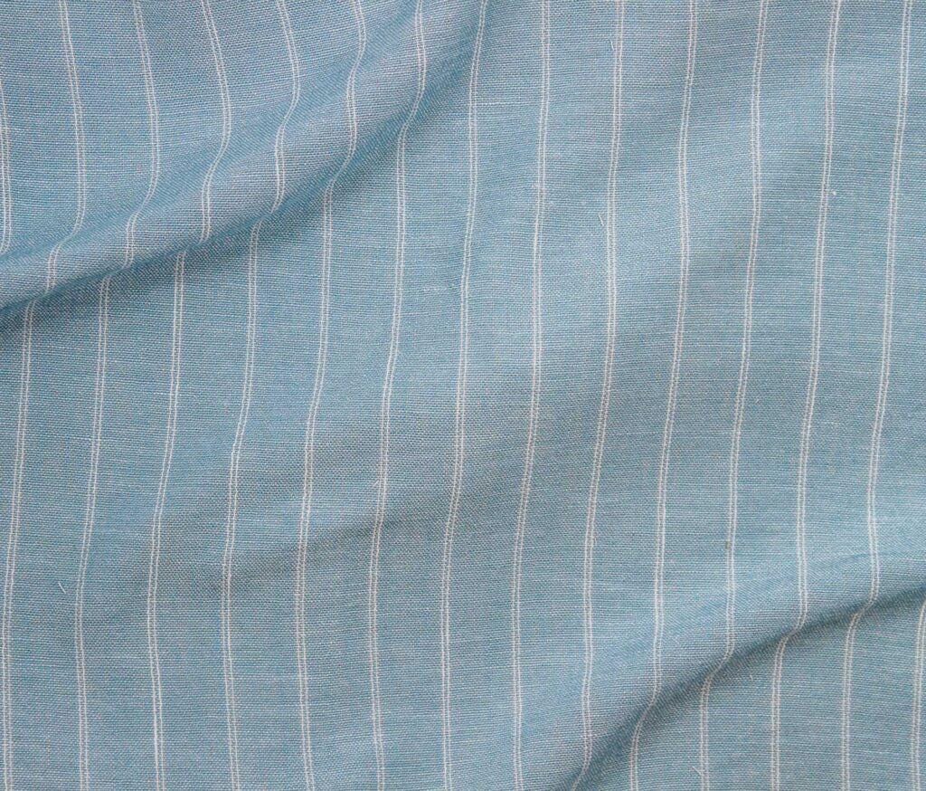 Nayeli Stripe Linen Look Fabric - Lightweight Polyester Textile for Summer Apparel