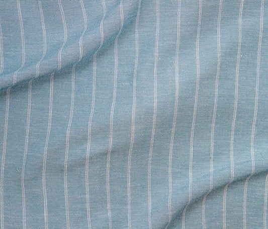 Nayeli Stripe Linen Look Fabric - Lightweight Polyester Textile for Summer Apparel