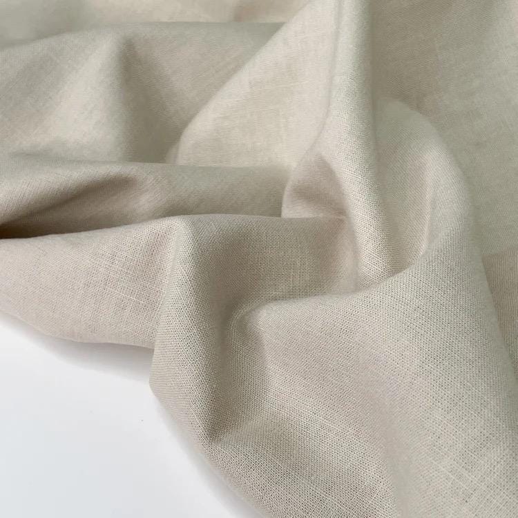 Amalfi Washed Linen Cotton Blend Fabric: Breathable Apparel Textile, 175 GSM Sustainable Weave