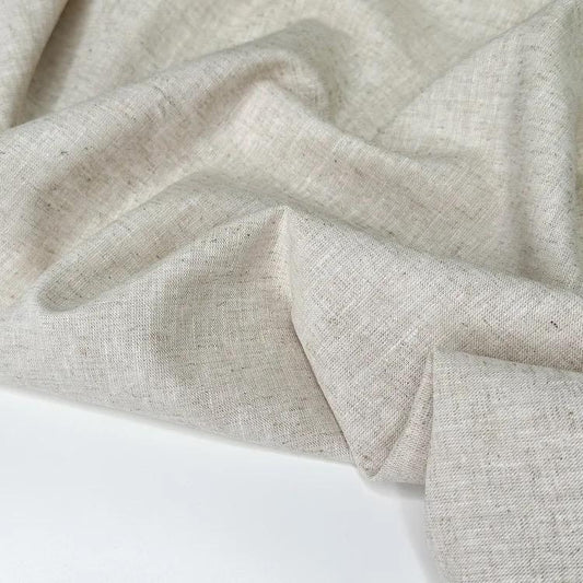 Amalfi Washed Linen Cotton Blend Fabric: Breathable Apparel Textile, 175 GSM Sustainable Weave