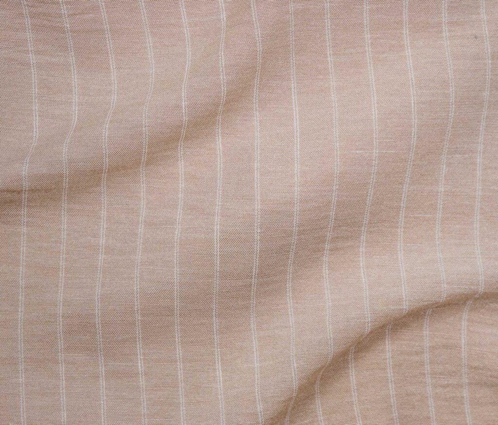 Nayeli Stripe Linen Look Fabric - Lightweight Polyester Textile for Summer Apparel