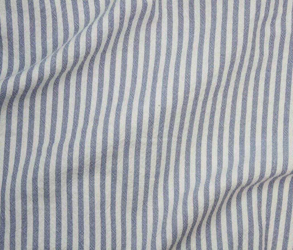 Azari Organic Cotton Yarn Dyed Stripe Fabric - Midweight Apparel Textile