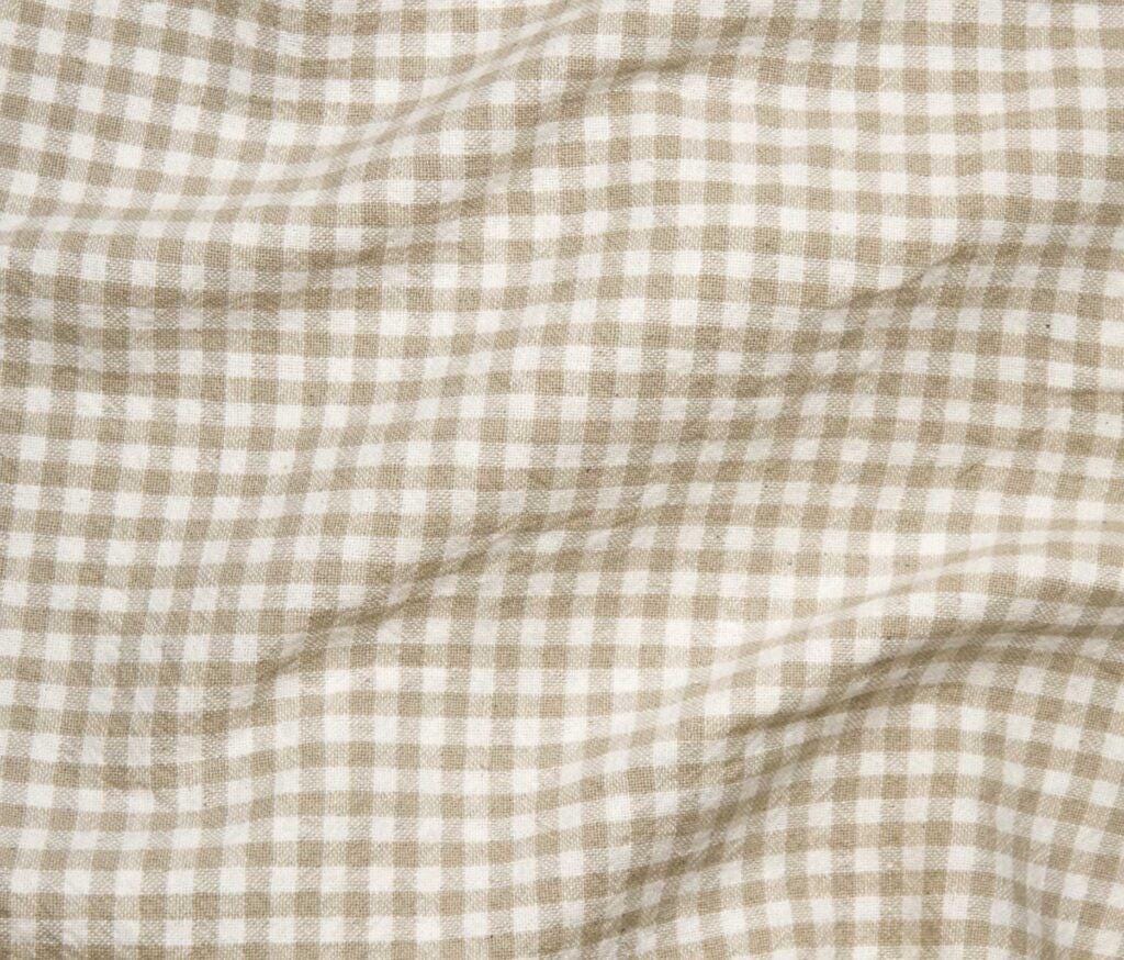 Nikolai Organic Cotton Check Fabric - Yarn Dyed Green Ivory Plaid - Sustainable Apparel