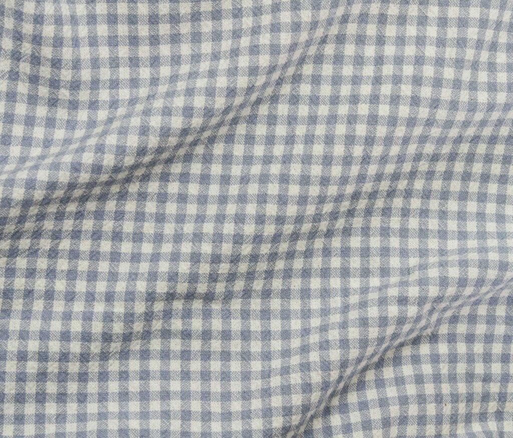 Nikolai Organic Cotton Check Fabric - Yarn Dyed Green Ivory Plaid - Sustainable Apparel