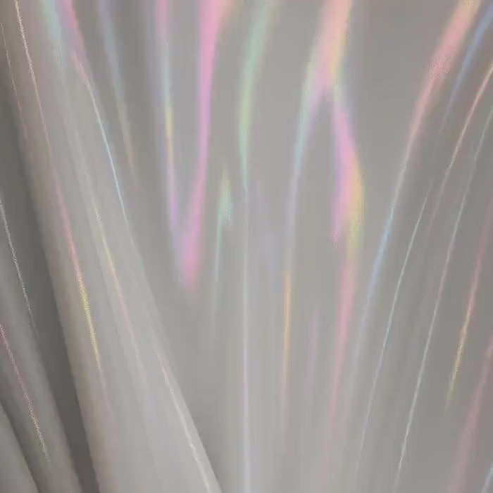 Iridescent Holographic Fabric: 4-Way Stretch Nylon Spandex - 60" Wide